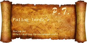 Pallag Teréz névjegykártya
